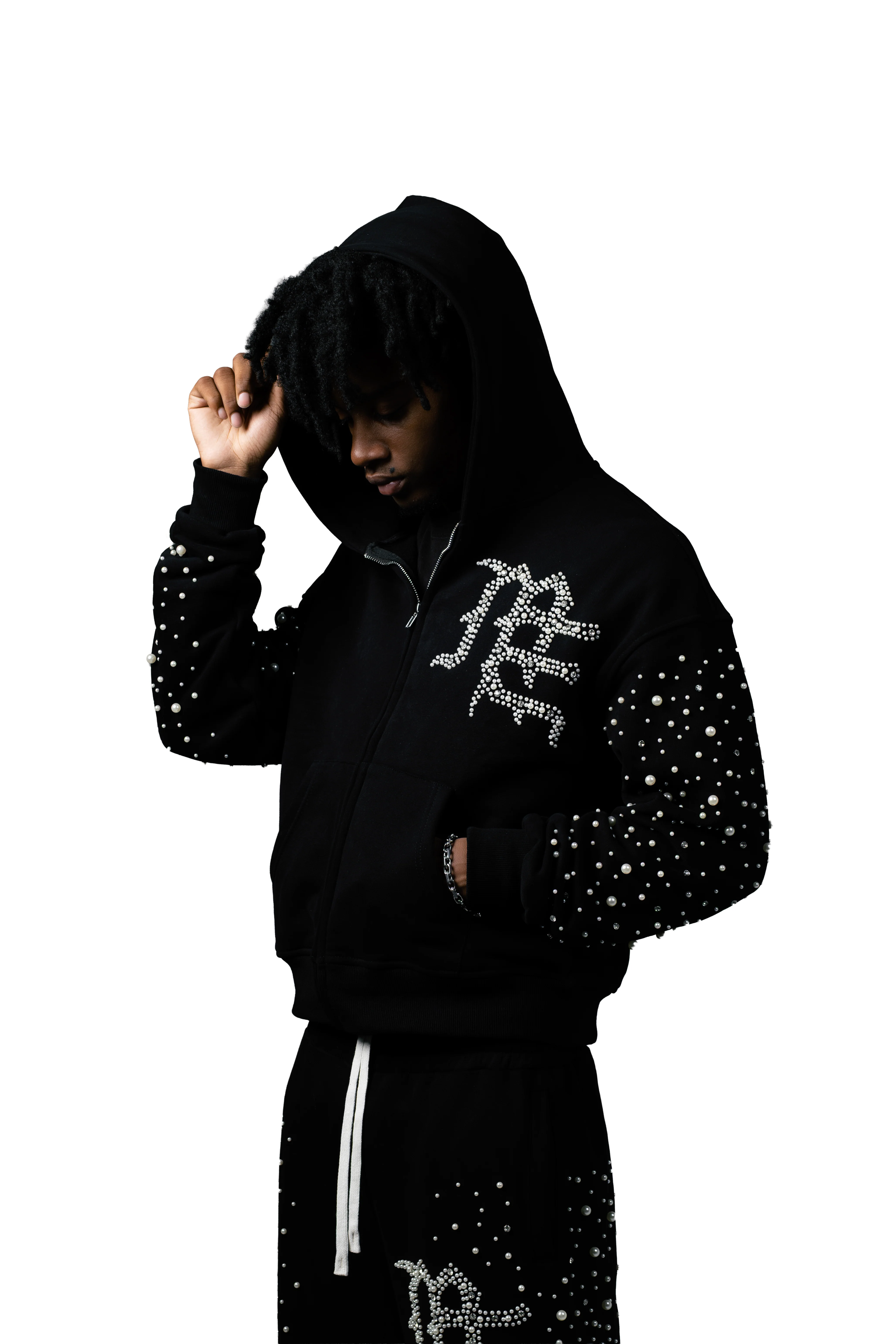 Black ‘Pearl’ Hoodie - Image 3
