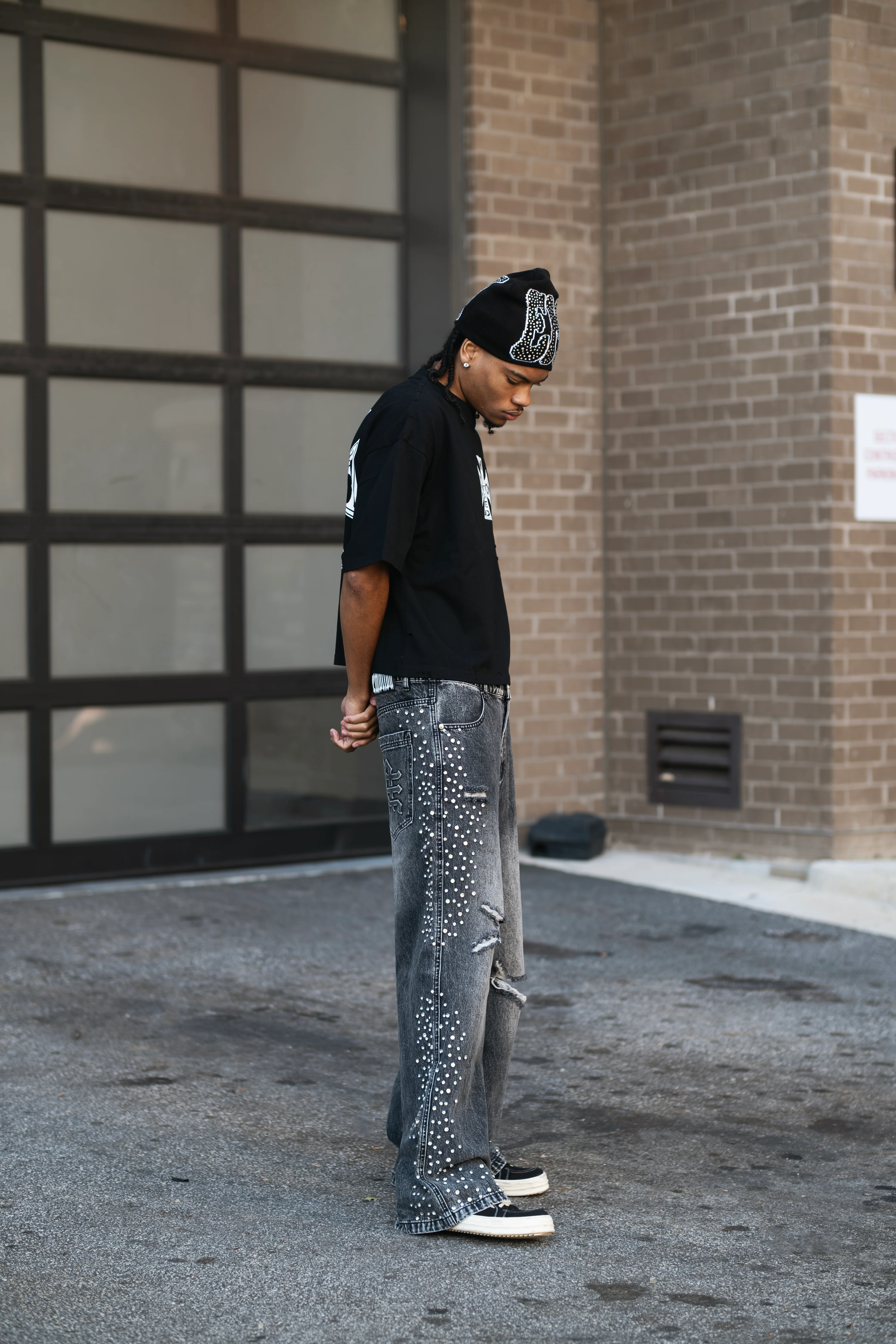 Grey ‘Stone’ Baggy Jeans - Image 3