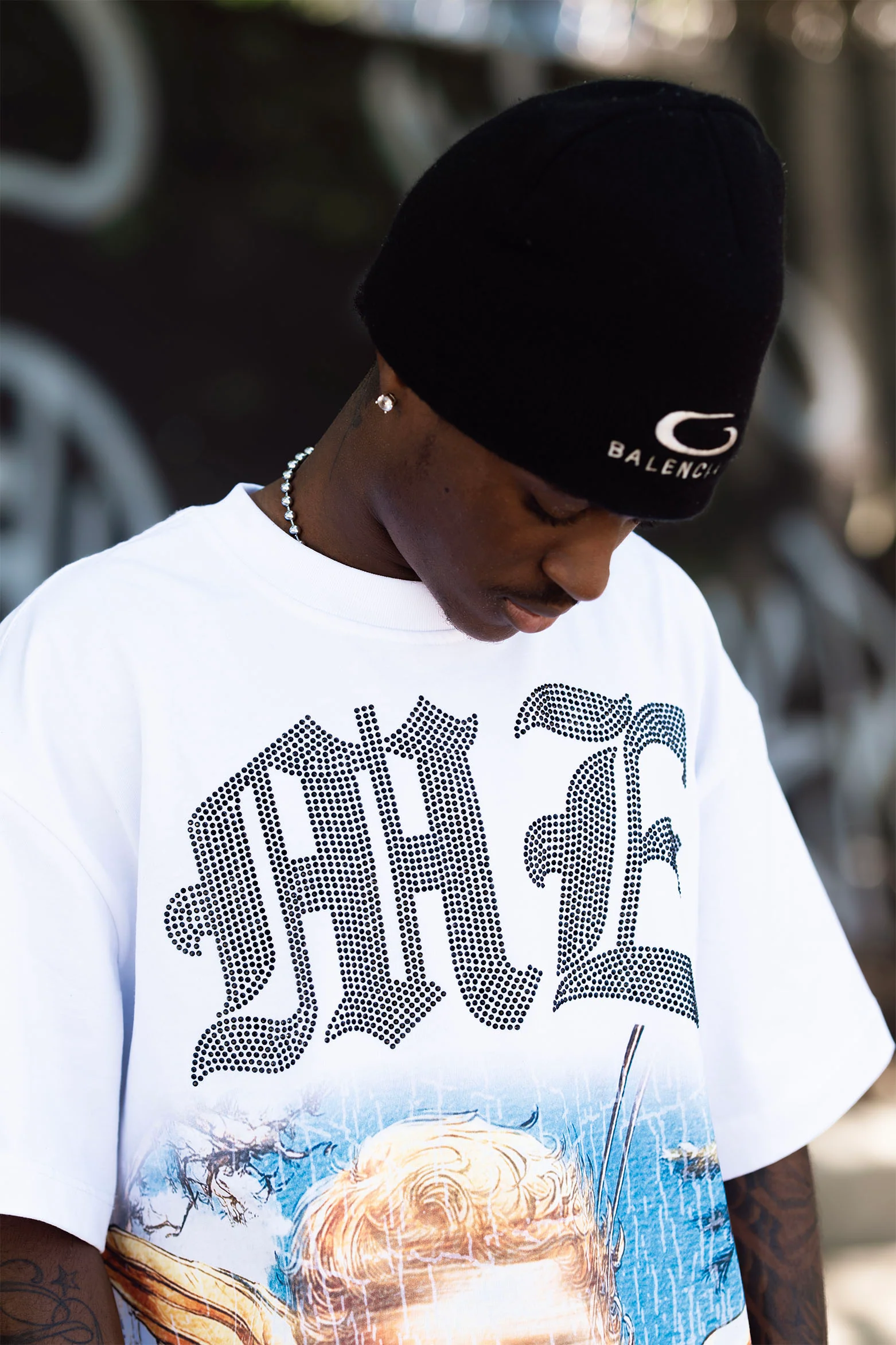 White “Angel” Rhinestone Tee - Image 3